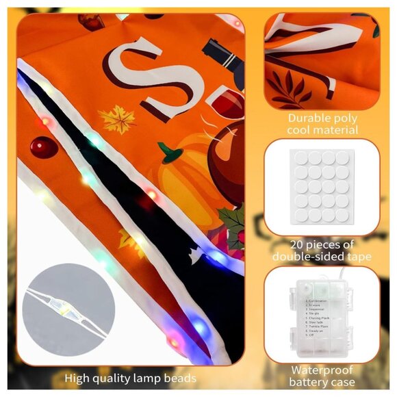 (NWT) DUAL FALL BANNERS, Halloween/Thanksgiving - Picture 3 of 3